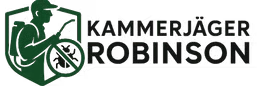 Die Grafik zeigt das Logo von Kammerjäger Robinson – Schädlingsbekämpfung in Berlin.